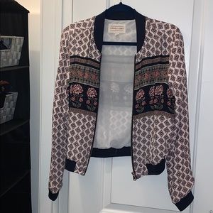cape juby patterned bomber jacket